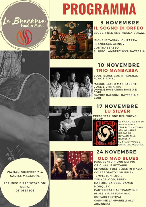 Una sbirciatina alla programmazione di NOVEMBRE!
 É solo l’inizio, abbiamo tanto…