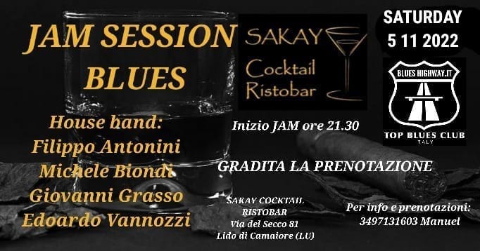 Stasera!!!
 Sabato 05/11/2022                       JAM SESSION BLUES           …