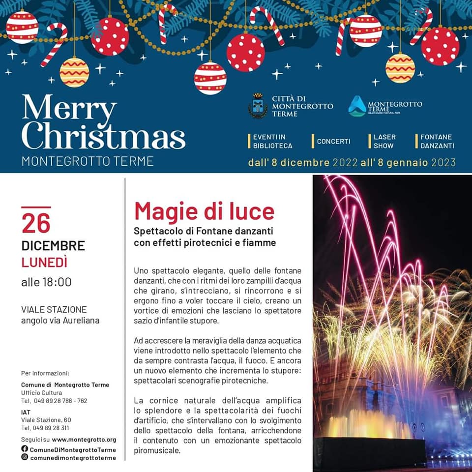 A SANTO STEFANO MAGIE DI LUCE CON LE FONTANE DANZANTI
  Lunedì 26 dicembre un d…