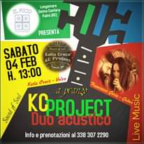 Sabato 04 Febbraio  ore 13:00  (a pranzo) – Katia Crocè – KC Project Duo Acustic…