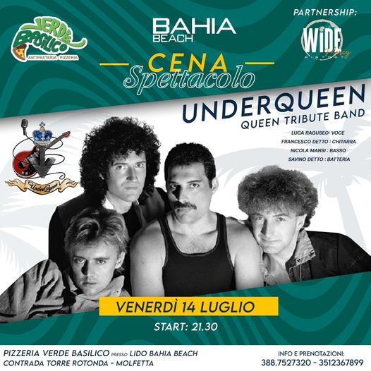 Venerdì 14 LUGLIO al BAHIA BEACH di molfetta, presso pizzeria VERDE BASILICO can…