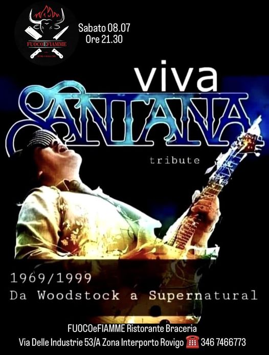 Sabato 8 luglio h. 21.30 FUOCOeFIAMME Garden  Prenotazione tavoli 346 7466773