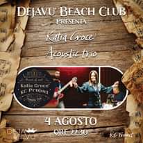 Venerdì 04 agosto dalle 22:30 – Katia Crocé – KC Project Trio Acustico – Live Mu…