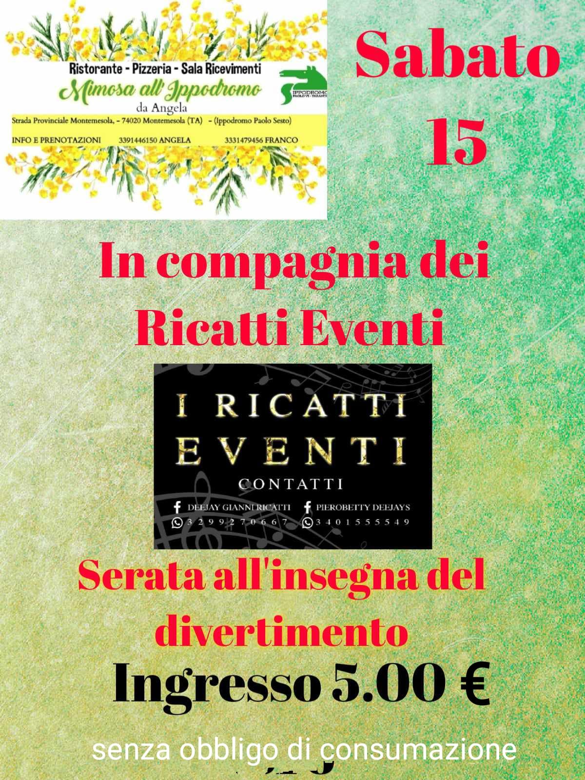 Sabato 15  all Insegna del divertimento con I Ricatti Eventi  BettyPiero Portula…