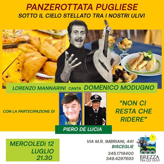 PANZEROTTATA PUGLIESE – Lorenzo Mannarini canta Domenico Modugno con la partecip…