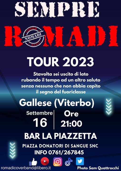 #sempre #romadi #tour2023 #16settembre #Gallese #barLaPiazzetta #musicalive #mus…
