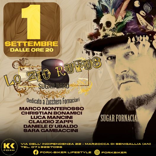 Cena Spettacolo 
Venerdì 1 Settembre serata di cena e musica dal vivo con…
 L…