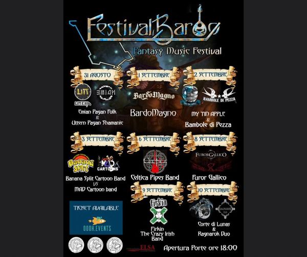 Vi presentiamo la prima Edizione del FestivalBardo – Fantasy Music Festival che…