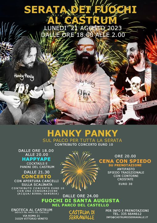 Lunedi 21 AGOSTO 2023 dalle 18.00 fino alle 2.00 di notte!
SERATA DEI FUOCHI AL …