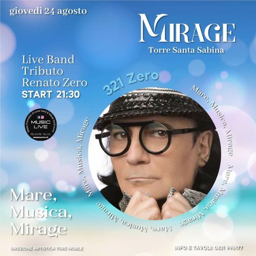 @tutti
 24 Agosto  Mirage Torre Santa Sabina 
 Music Live Massimo Massi Manageme…
