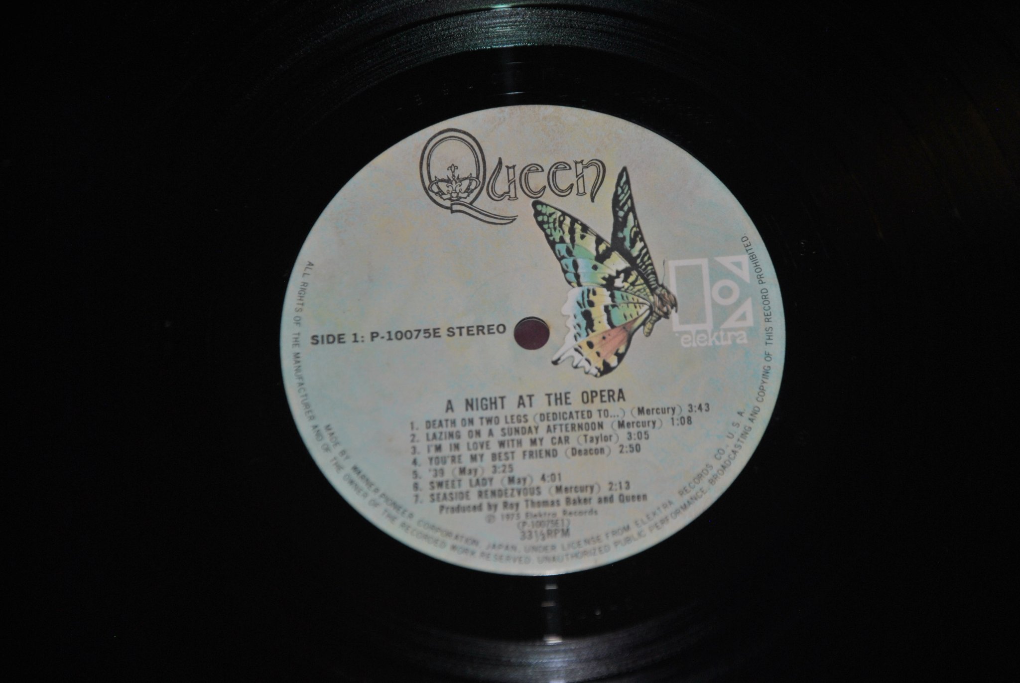 QUEEN – A NIGHT AT THE OPERA ELEKTRA – P-10075E 1975 – LP JAPAN OBI NM 1A EDIZIO…