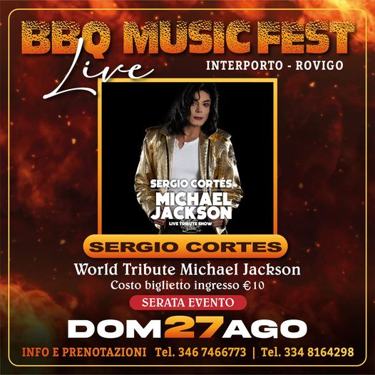QUESTA SERA 28/08 

 BBQ MUSIC FEST ROVIGO 
  SERGIO CORTÈS 

 Il più grande om…