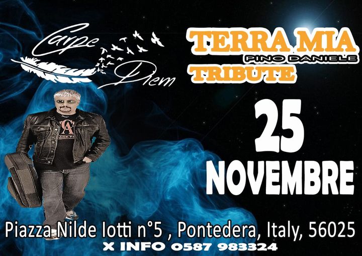 Sabato 25 Novembre al Carpe Diem Bar Live Music Terra mia official tribute in co…