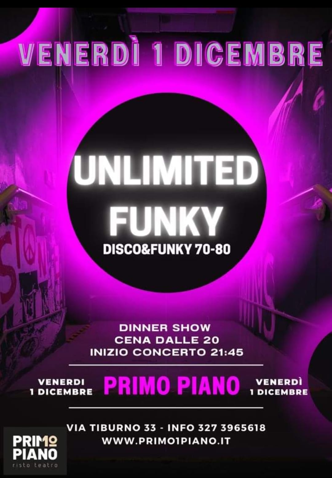 VENERDÌ 1′ DICEMBRE TI ASPETTO PER UNA SERATA MAGICA DANCE  AL RITMO DEI MITICI …