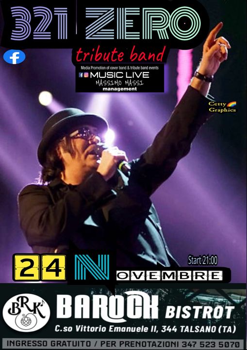 @tutti
 Questo Venerdi.. 
 Barock TALSANO (TA) con i  321 ZERO TRIBUTE BAND 
 Mu…