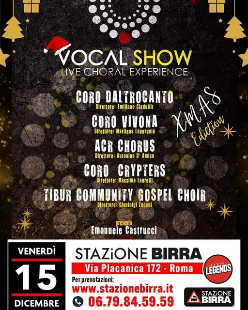 Altra tappa della nostra tournée natalizia 

Siamo lieti di partecipare al “Voca…