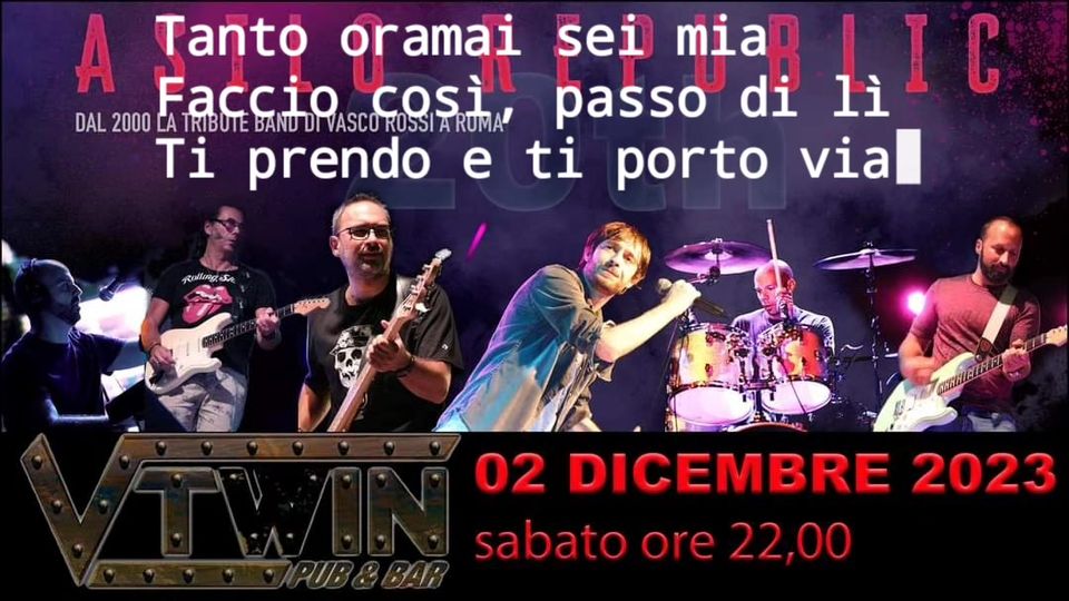 Buongiorno amici,  Sabato 2 Dicembre sera ore 22h in live Vasco Rossi Tribute Ba…