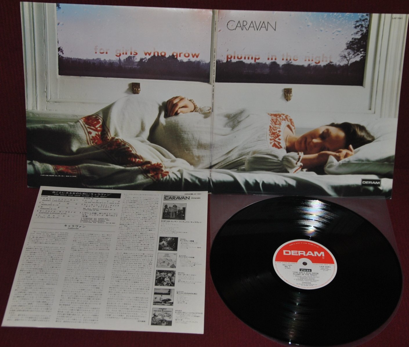 CARAVAN – FOR GIRLS WHO GROW PLUMP IN THE NIGHT – DERAM LAX-1041 1976 – LP JAPAN…
