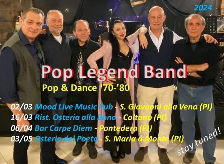 POP LEGEND BAND
 Prossimo appuntamento 
 2 marzo al 
 Mood Live Music Pub.