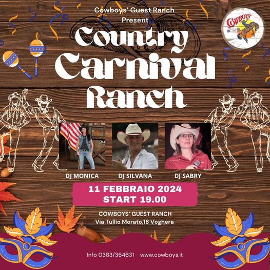 Domenica 11 Febbraio!! 

Country Carnival Ranch 

Domenica 11 Febbraio è il tuo …