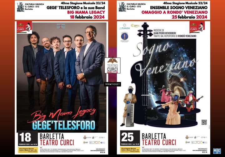 𝟒𝟎𝐦𝐚 𝐒𝐓𝐀𝐆𝐈𝐎𝐍𝐄 𝐌𝐔𝐒𝐈𝐂𝐀𝐋𝐄 𝟐𝟎𝟐𝟑|𝟐𝟎𝟐𝟒 – 𝐓𝐄𝐀𝐓𝐑𝐎 𝐂𝐔𝐑𝐂𝐈   

 Febbraio al Teatro Curci pr…