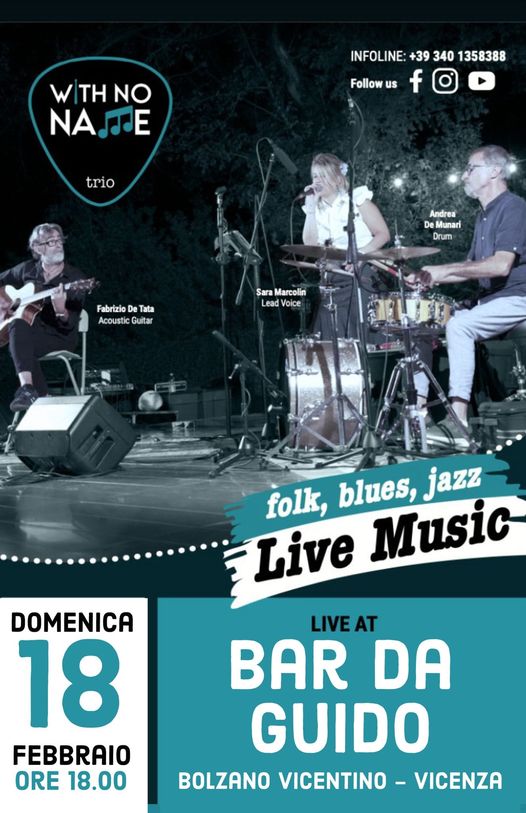 Domenica sera alle 18.00 Bar Da Guido 
 Spritz Bruschette Birra Patatine e music…