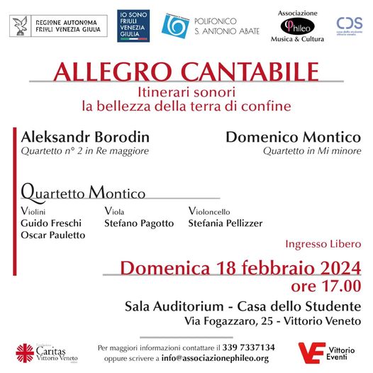 Il programma del concerto che si terrà 𝗱𝗼𝗺𝗲𝗻𝗶𝗰𝗮 18 𝗳𝗲𝗯𝗯𝗿𝗮𝗶𝗼 𝗮 𝗩𝗶𝘁𝘁𝗼𝗿𝗶𝗼 𝗩𝗲𝗻𝗲𝘁𝗼 pr…