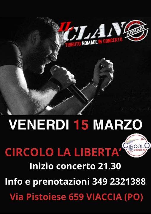 𝐕𝐄𝐍𝐄𝐑𝐃𝐈 𝟏𝟓 𝐌𝐀𝐑𝐙𝐎
saremo al Circolo la Libertà
Inizio concerto ore 21,30
Info e p…