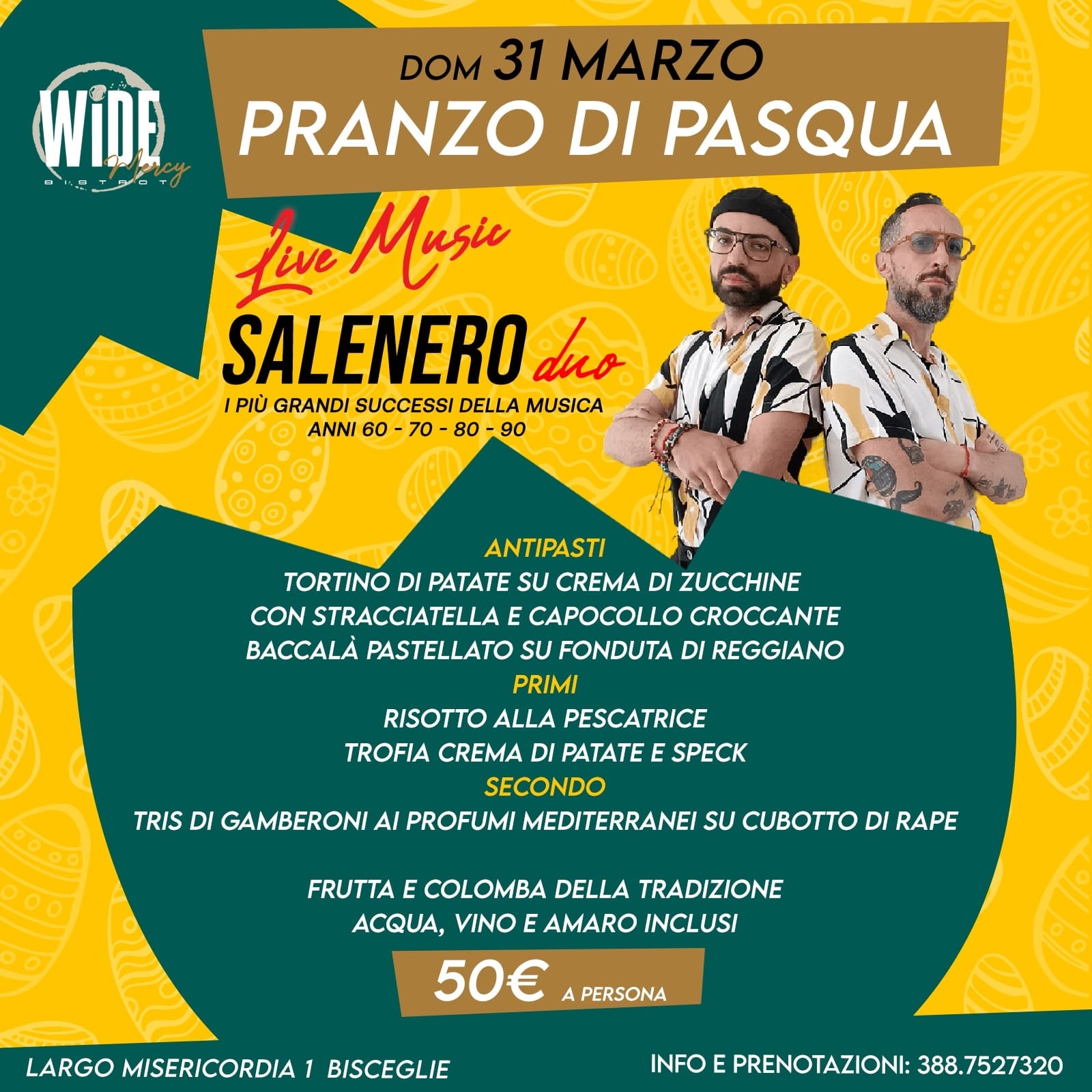 PASQUA E PASQUETTA al Wide Bistrot
 ottimo pranzo,bella musica 
 divertimento ga…