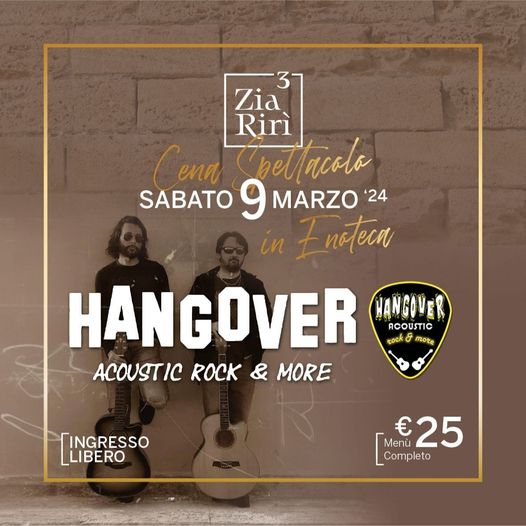 Sabato 9 marzo siamo a Massafra (TA) a La Locanda di Zia Rirì 
    ————
…