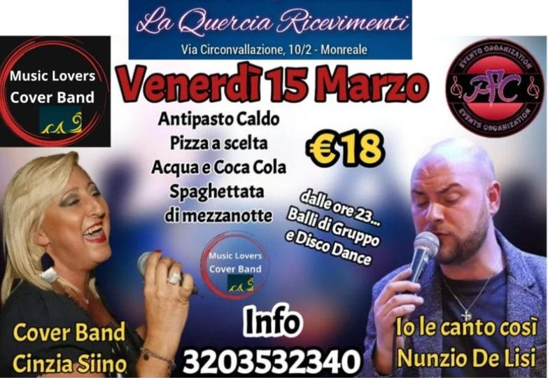 I “MUSIC  LOVERS COVER BAND”vi aspettano venerdi 15 di marzo con un progetto tut…