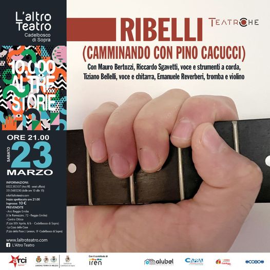Sabato 23 marzo all’Altro Teatro di Cadelbosco debutterà lo spettacolo “RIBELLI!…