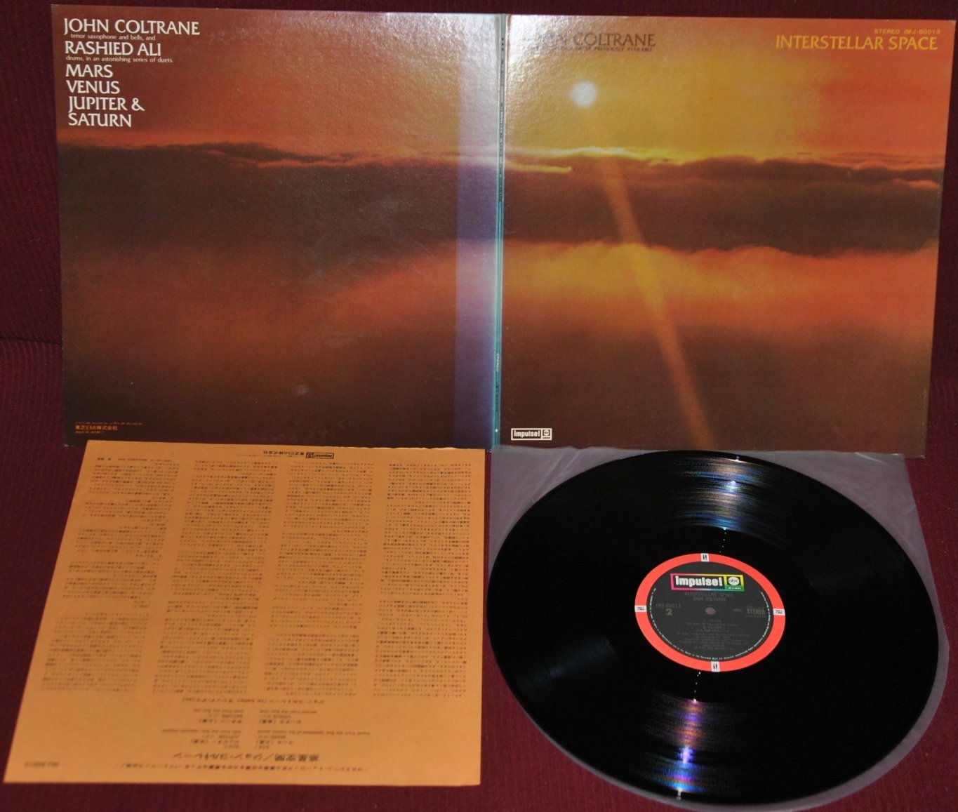 JOHN CONLTRANE – INTERSTELLAR SPACE – IMPULSE! IMJ-80013 1974 – LP JAPAN NM 

LP…
