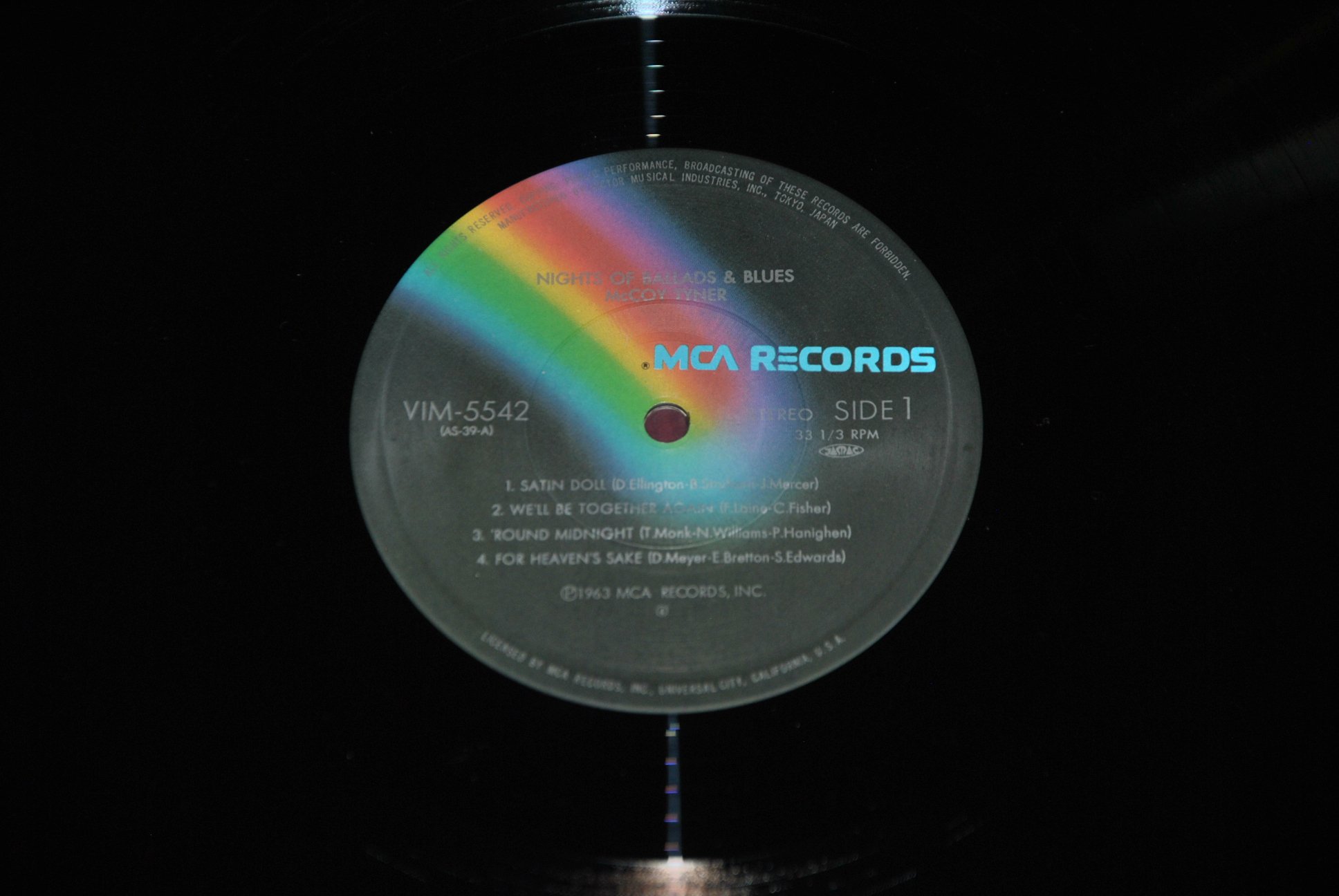 MCCOY TYNER – NIGHTS OF BALLADS & BLUES – MCA RECORDS- VIM-5542 1979 – LP JAPAN …