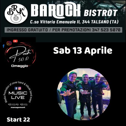 @tutti
 Sabato 13 Talsano (Ta)
 Music Live Massimo Massi Management 
 50.0 omagg…