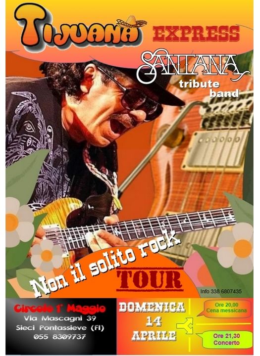 non il solito rock 
Domenica 14 Aprile
 Ore 20.00 Cena messicana
 Ore 21.30 Con…