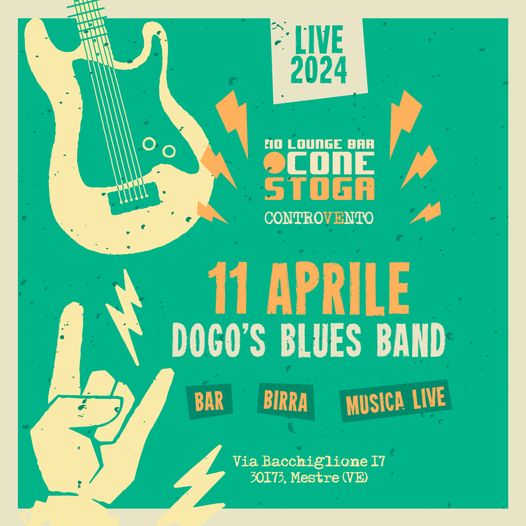 Aprite le orecchie! Arriva la DOGO’S BLUES BAND al Conestoga!
 
 GIOVEDI’ 11 AP…