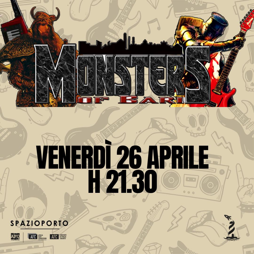 𝗦𝗔𝗩𝗘 𝗧𝗛𝗘 𝗗𝗔𝗧𝗘  

 VENERDÌ 26 APRILE H 21.30 | 𝗠𝗢𝗡𝗦𝗧𝗘𝗥𝗦 𝗢𝗙 𝗕𝗔𝗥𝗜 
Live music

 𝗥𝗼…
