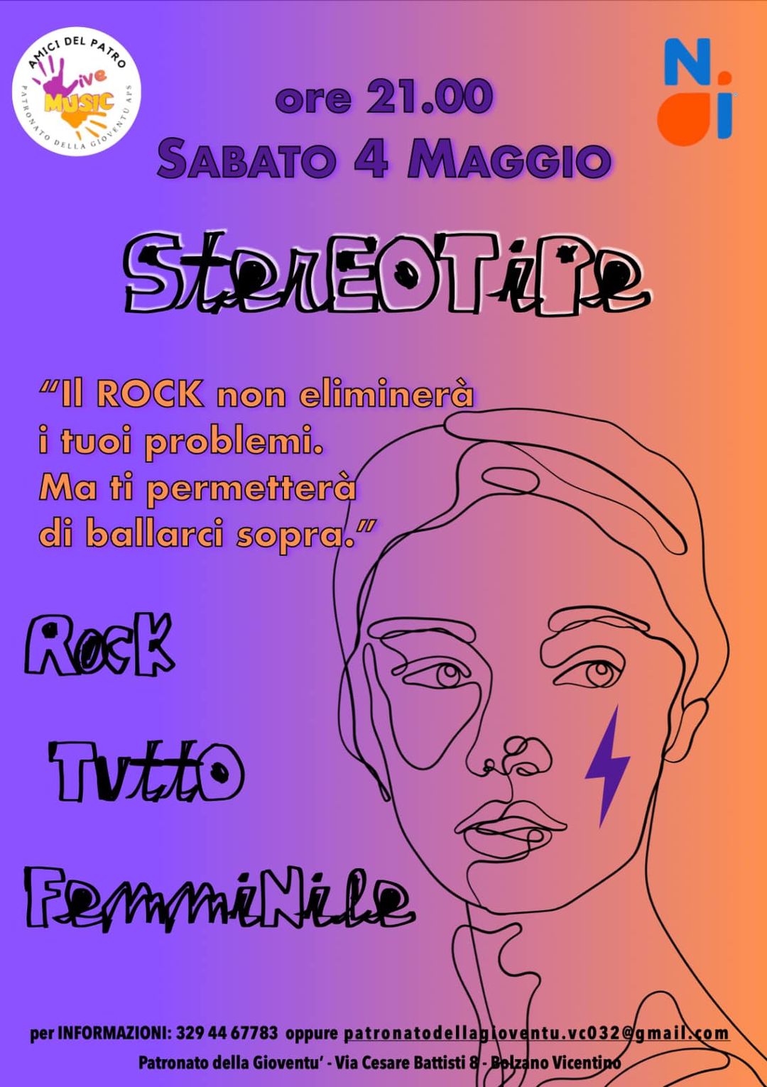 Non ci fermiamo mai, soprattutto quando si tratta di musica!!!!
 Sabato 4 maggio…