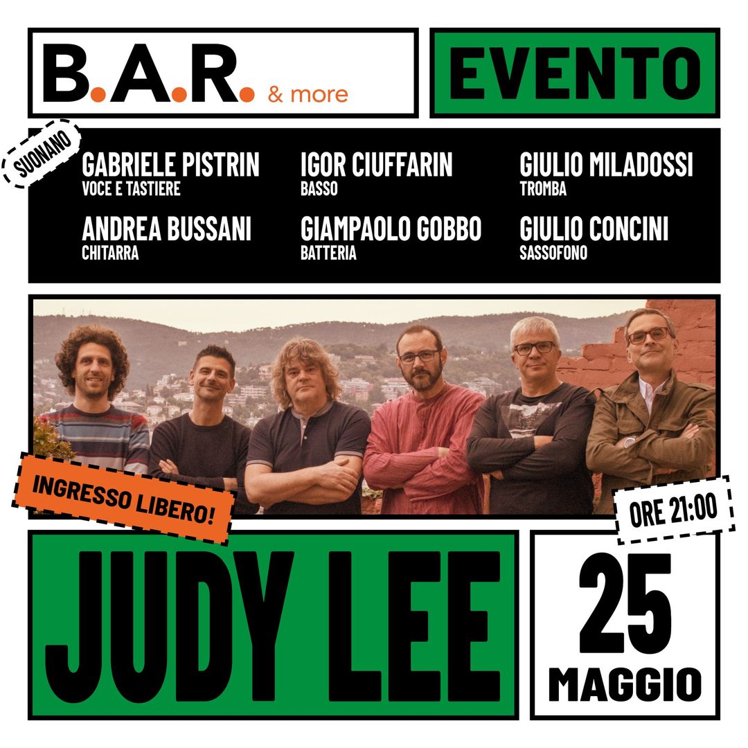 JUDY LEE – STRANE SENSAZIONI TOUR 

 25/5/2024
 21:00

 Il gruppo musicale Judy…