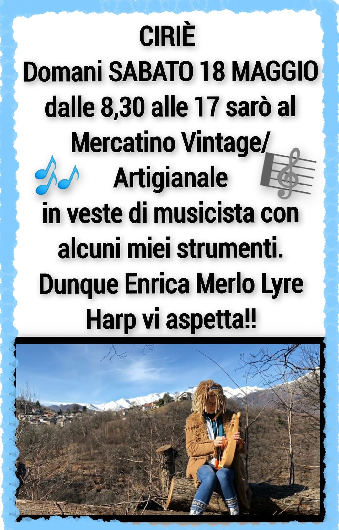 #EnricaMerloLyre_Harp con Enrica Merlo         
*
Vi comunico con gioia che DOMA…
