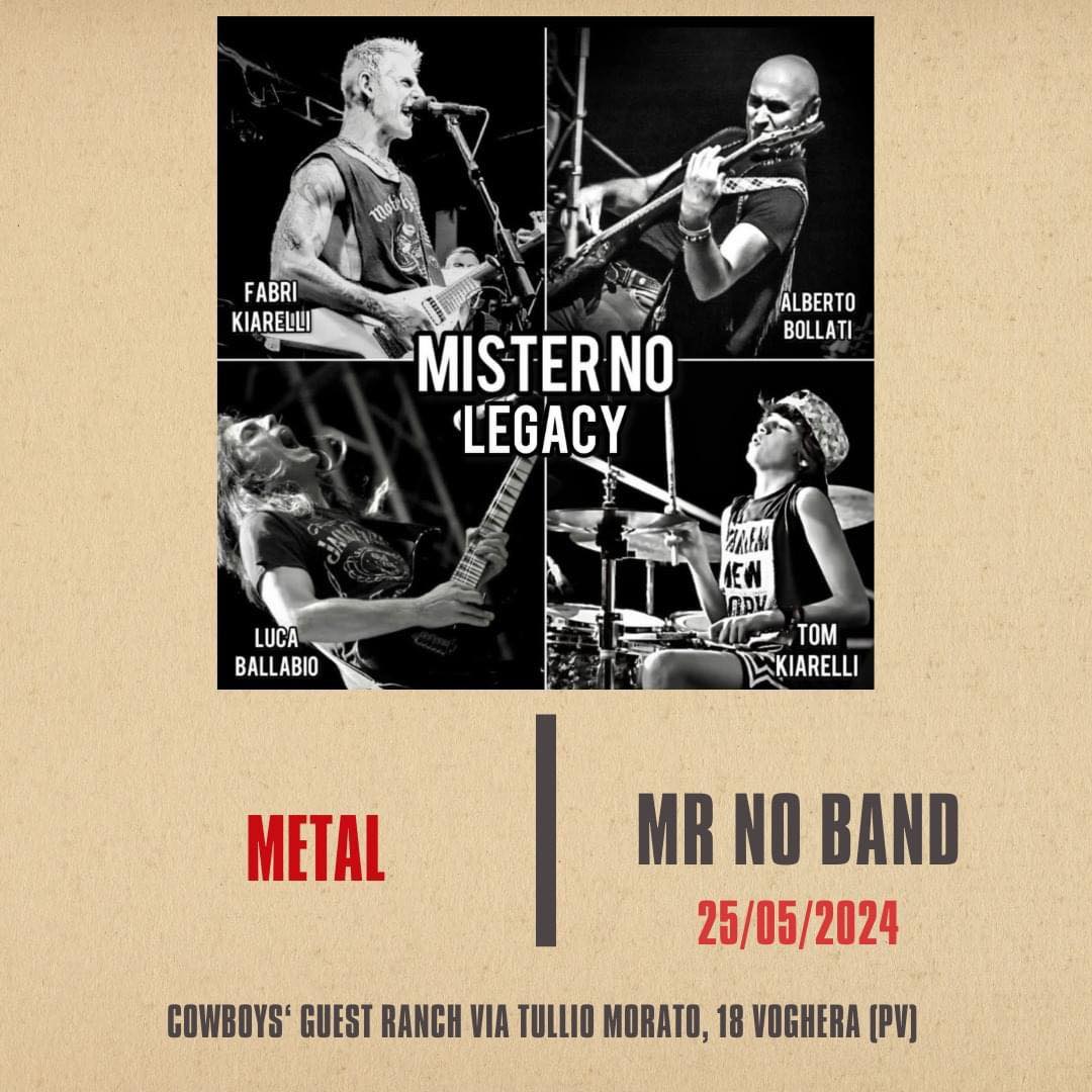 𝐒𝐚𝐛𝐚𝐭𝐨 𝟐𝟓 𝐌𝐚𝐠𝐠𝐢𝐨!!

Mister No Band – 𝐓𝐡𝐞 𝐌𝐞𝐭𝐚𝐥 𝐌𝐚𝐜𝐡𝐢𝐧𝐞

I classici heavy metal e…