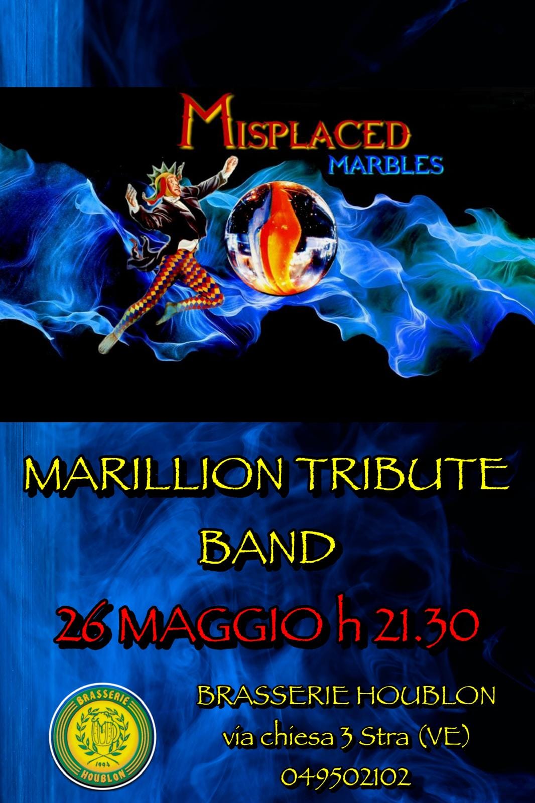 domani sera alla brasserie houblon a Strà (VE) aspettiamo tutti i fan dei Marill…