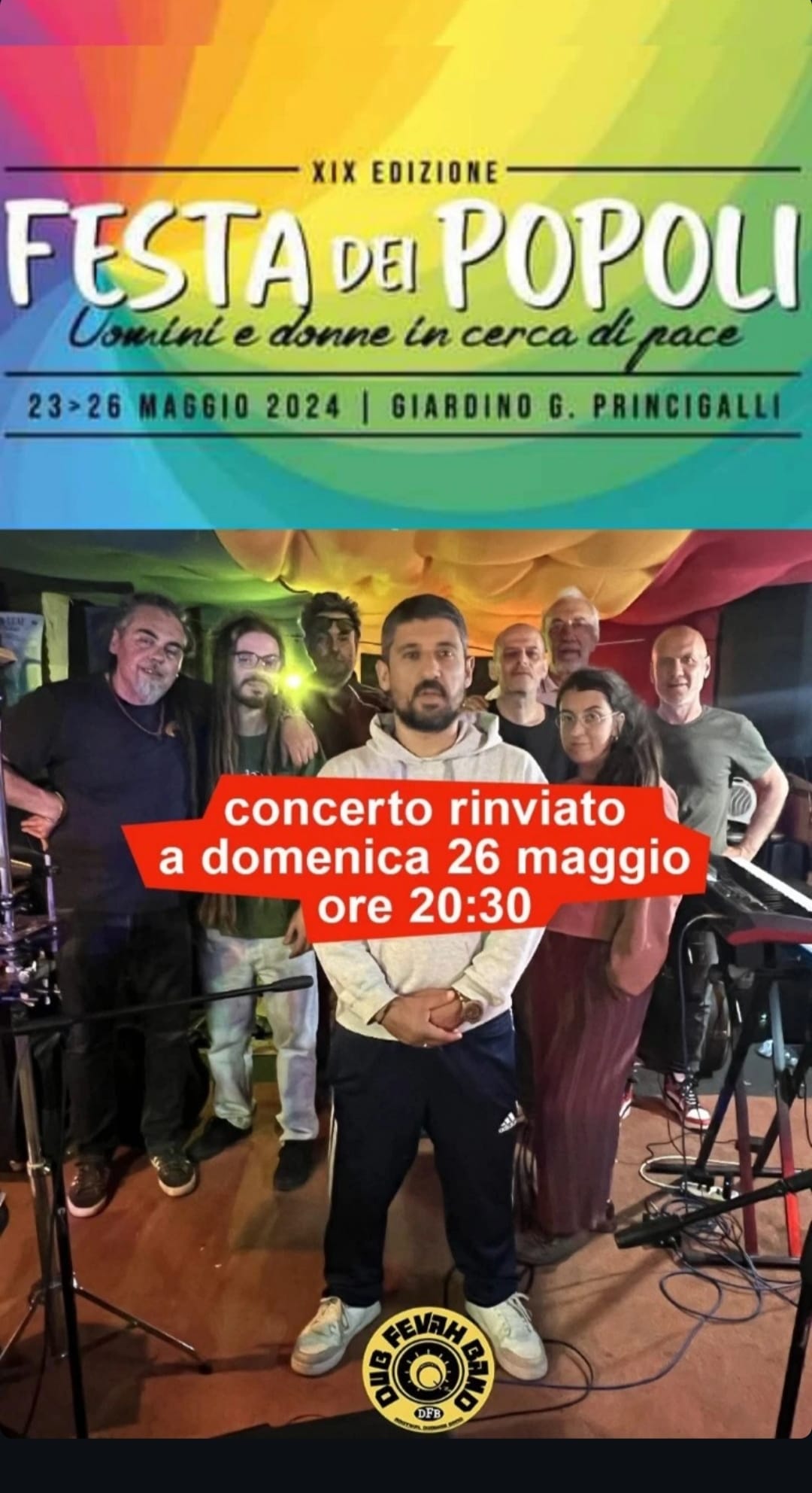 Questa sera 
 Dub Fevah Band  & #PapaBuju live dal palco della Festa dei Pop…