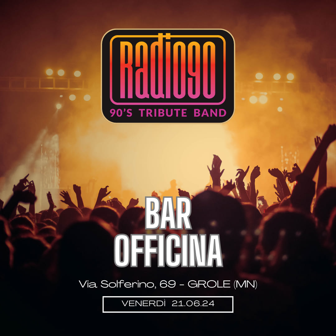 Vi aspettiamo al Bar Officina per fare festa con tutta la musica degli anni 90. …