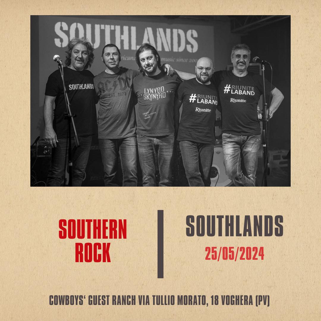 𝐕𝐞𝐧𝐞𝐫𝐝ì 𝟑𝟏 𝐌𝐚𝐠𝐠𝐢𝐨!!

Southlands

La band nasce dall’idea del chitarrista voghere…