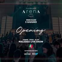 Potrebbe essere un'immagine raffigurante il seguente testo "unconventional arena SIRENETTA Cheater MERCOLEDÌ 5 GIUGNO Opening DINNER. DINNER-MUSICDJSET MUSIC DJ SET MALEDEO LIVE SHOW IN PARTNERSHIP WITH WEEKEND REVJP"