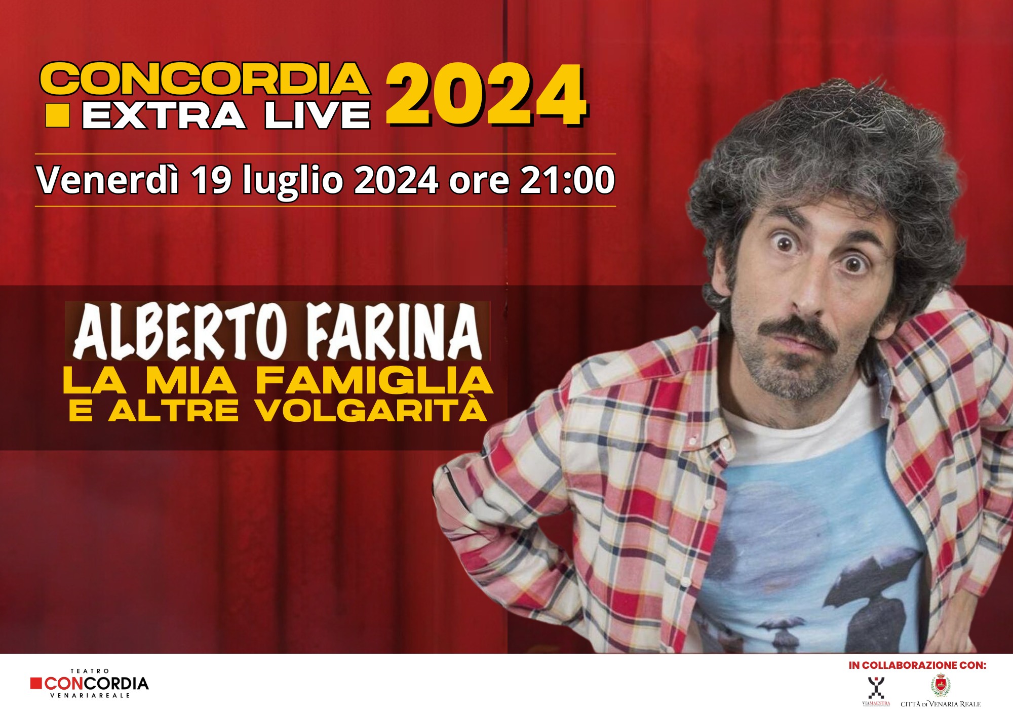 𝗖𝗢𝗡𝗖𝗢𝗥𝗗𝗜𝗔 𝗘𝗫𝗧𝗥𝗔 𝗟𝗜𝗩𝗘 
Rassegna estiva che durerà da giovedì 4 a sabato 20 luglio…