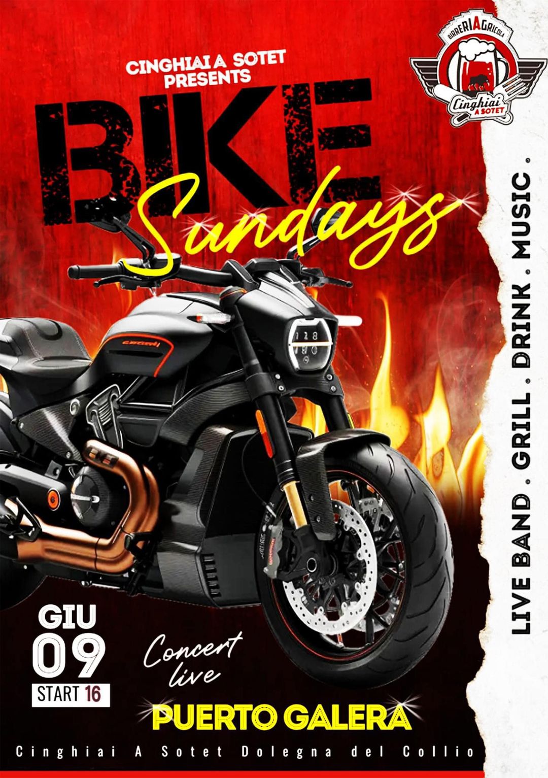 BIKE SUNDAYS@CINGHIAI A SOTET -DOLEGNA DEL COLLIO (GO)

DOMENICA 09 GIUGNO alle …