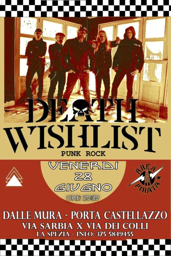 Prossimo concerto a fine mese, a La Spezia.
 Area Pirata Records